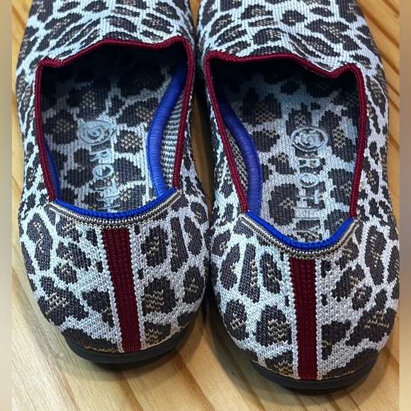ROTHYS The Loafer Mocha Spot Flats Animal Print Leopard Cheetah Shoes 7 - Picture 5 of 5